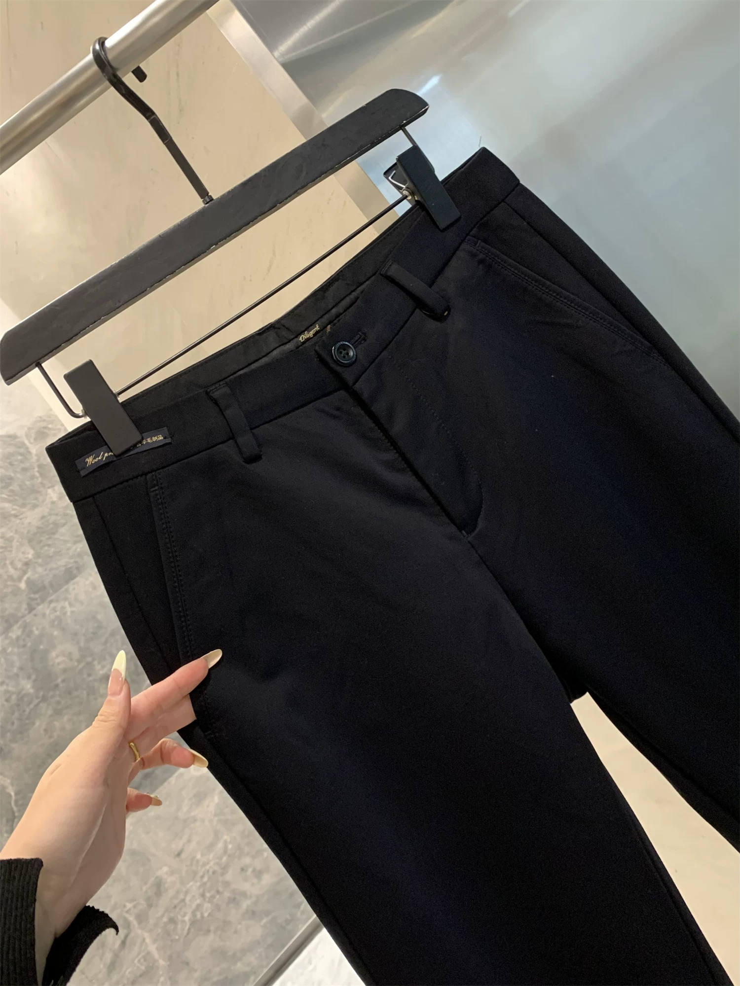 Don Quixote, mềm mại và ấm áp! Được làm từ len cừu cao cấp! Quần âu nam mùa thu đông, quần thường ngày hợp thời trang.