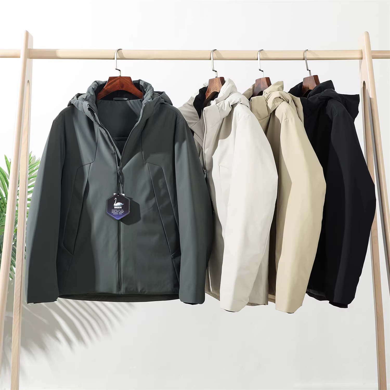 Don Quixote Offline 1598! 90% lông ngỗng! Áo khoác lông vũ cao cấp, dày dặn, ấm áp, đường may được dán kín, có mũ trùm đầu.