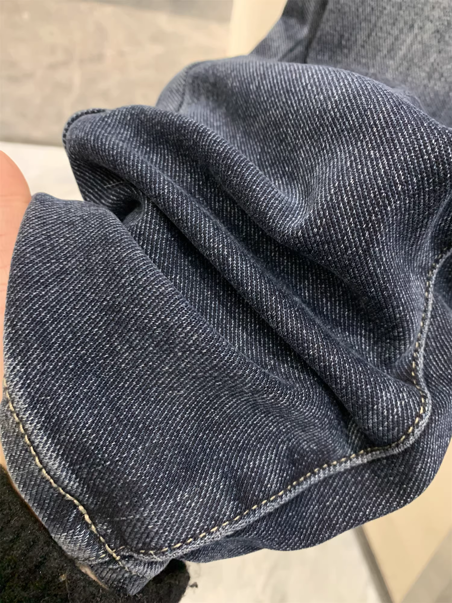 Don Quixote tặng một chiếc thắt lưng! Quá trình giặt bền bỉ! Lớp lót lông cừu mỏng tích hợp! Quần jean thường ngày mùa thu đông.