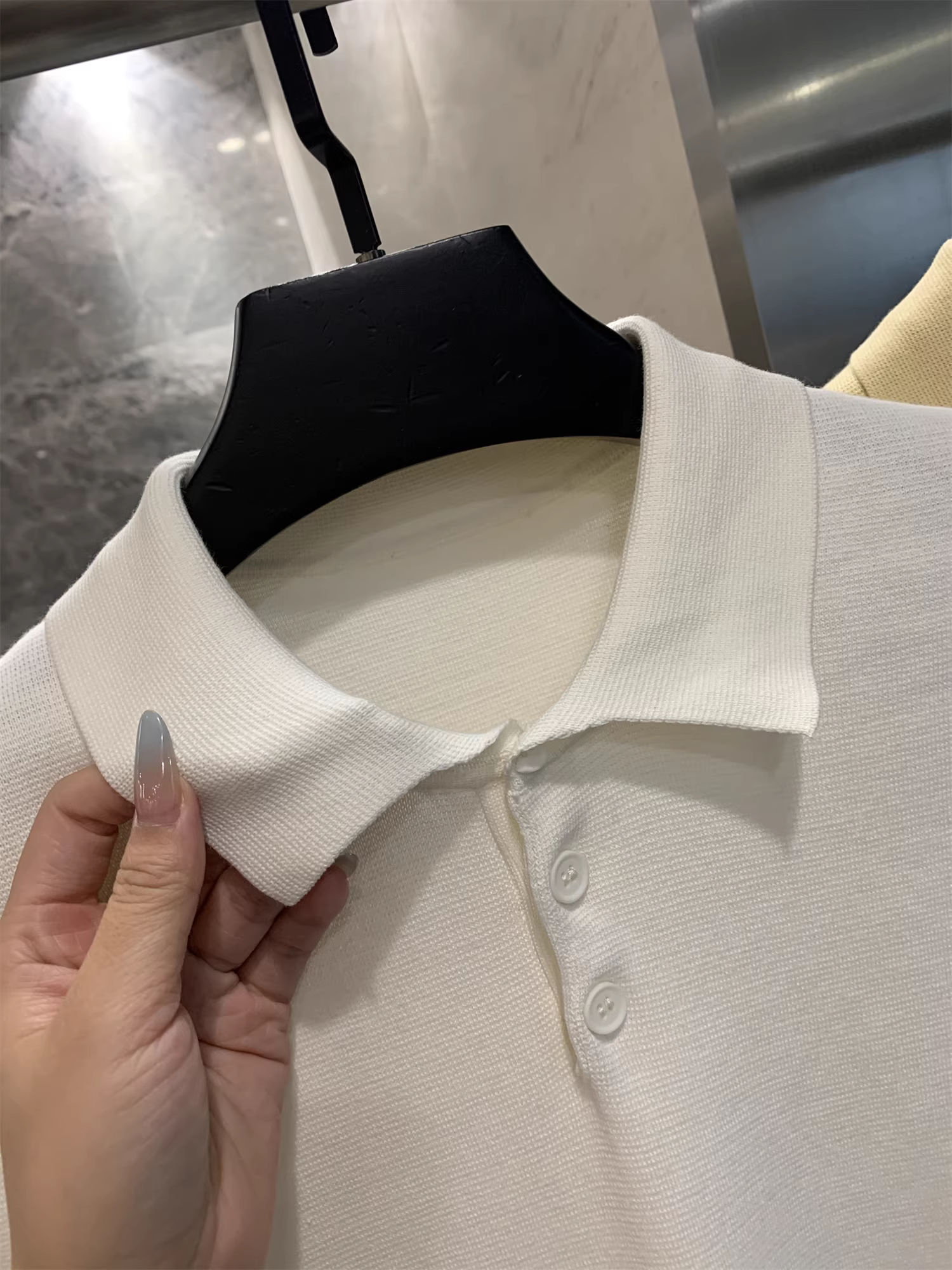 Don Quixote Knitted Comfortable Blend! Áo sơ mi polo ngắn tay đa năng, thoáng khí, màu trơn dành cho nam mùa hè hợp thời trang