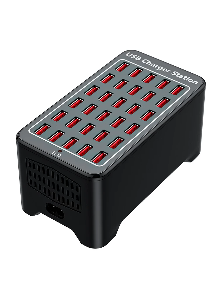 Bộ sạc nhanh USB đa cổng, dải ổ cắm công suất cao thông minh, đầu sạc tích hợp cho điện thoại và máy tính bảng Android, công suất cao, truyền dẫn ổn định, sạc nhanh