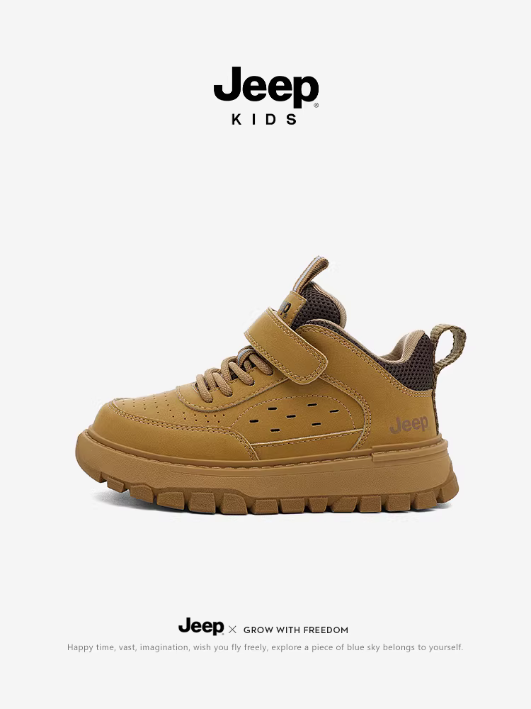 Giày thể thao nam Jeep, giày thể thao, giày da chống thấm nước mới mùa thu đông 2025, giày đi bộ ngoài trời cho bé gái