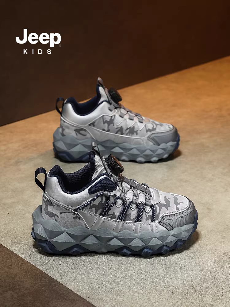 Giày trẻ em Jeep, giày thể thao bé trai, giày đi bộ ngoài trời mới mùa thu 2025 cho trẻ em, giày chạy bộ thông thường cho bé gái