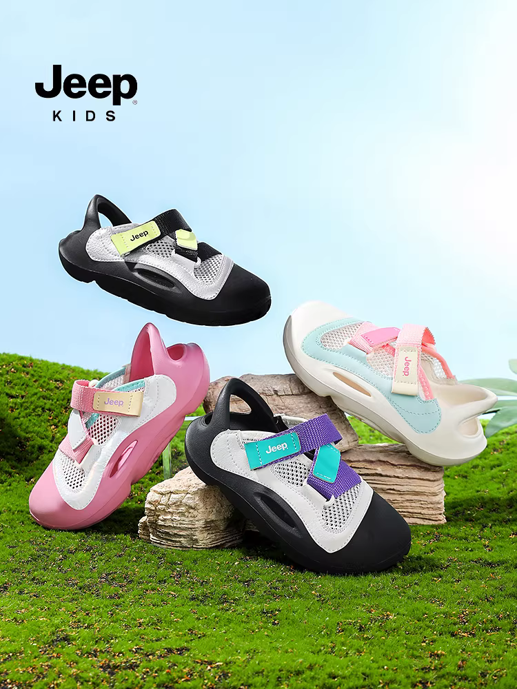 Giày trẻ em Jeep, dép trẻ em, giày đi biển đế mềm, giày nước trẻ em, dép sandal mùa hè mới cho bé trai 2025