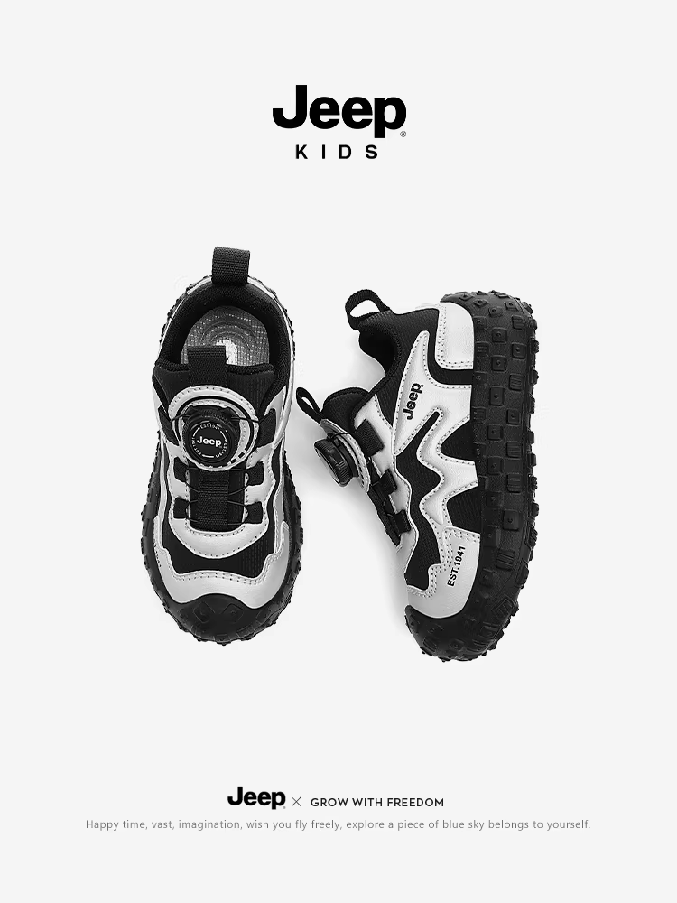 Giày thể thao mùa xuân thu của bé trai Jeep, giày trẻ em, giày đi bộ ngoài trời, giày chạy bộ mới cho bé gái mùa đông 2025