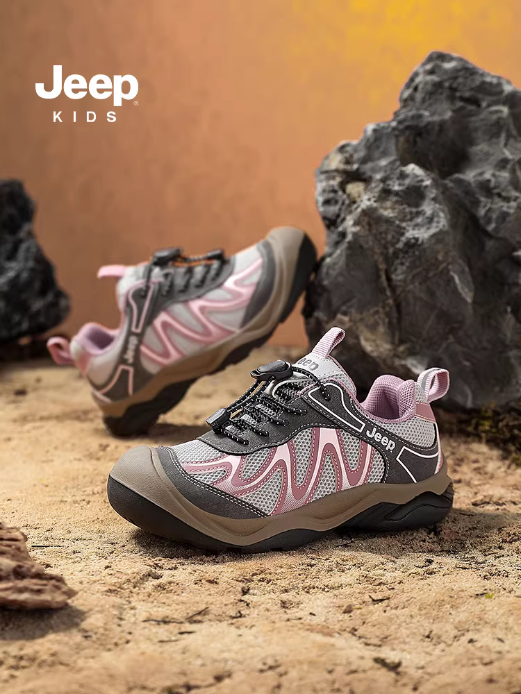 Giày thể thao bé trai Jeep mùa thu 2025 giày đi bộ đường dài ngoài trời mới giày đế mềm cho bé trai giày trẻ em giày chạy bộ trẻ em