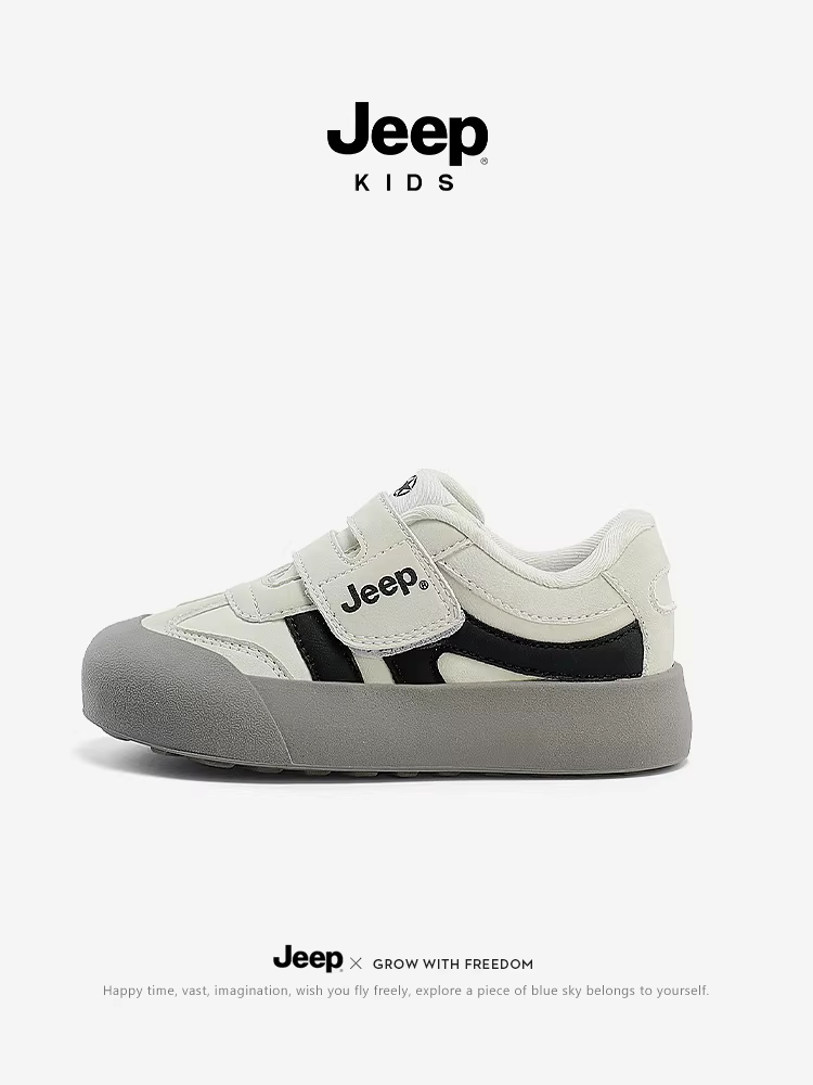 Giày thể thao mùa thu cho bé trai Jeep, giày tập mềm thoáng khí đế mềm cho bé gái, giày thể thao trẻ em cổ thấp mùa xuân thu mới 2025