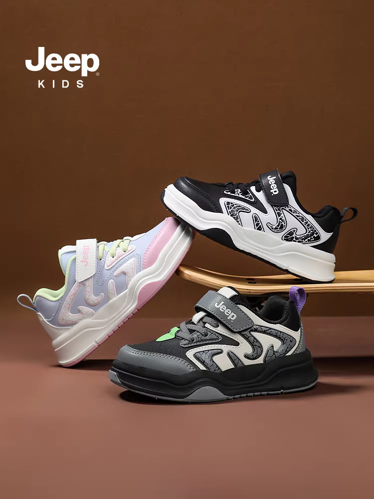 Giày thể thao trẻ em nam Jeep đế mềm chống trơn, mẫu mới mùa thu 2025, giày thể thao nam mùa thu, giày sneaker thường ngày
