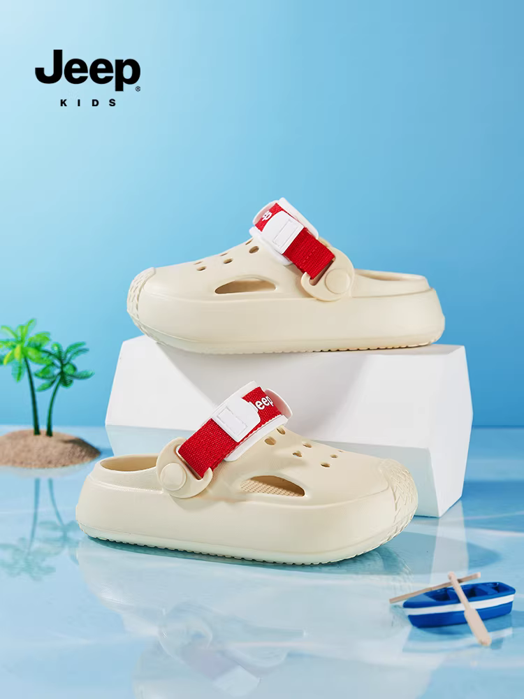 Dép trẻ em Jeep mùa hè, kiểu kín mũi, dành cho bé gái, mẫu mới 2024, dép lê cho bé trai, giày đi biển