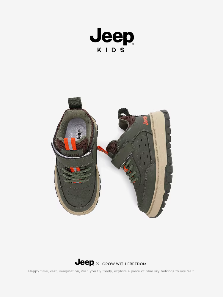 Giày trẻ em Jeep, giày thể thao mùa thu, giày thể thao cho bé trai, mẫu mới 2025, giày thường thoáng khí và nhẹ cho trẻ lớn.