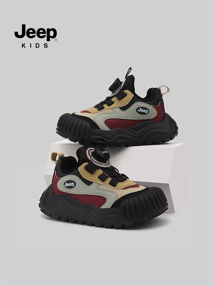 Giày thể thao trẻ em Jeep dành cho bé trai và bé gái Giày cotton lót lông cừu ấm áp mùa đông 2024 Giày trẻ em ấm áp chống lạnh mới