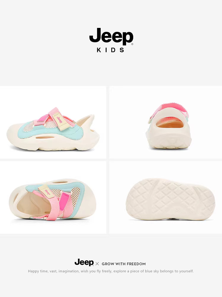 Giày sandal thể thao dành cho nữ Jeep Giày đi biển đế mềm 2025 Giày mùa hè nhẹ mới dành cho nữ Giày Shuoxi Giày trẻ em