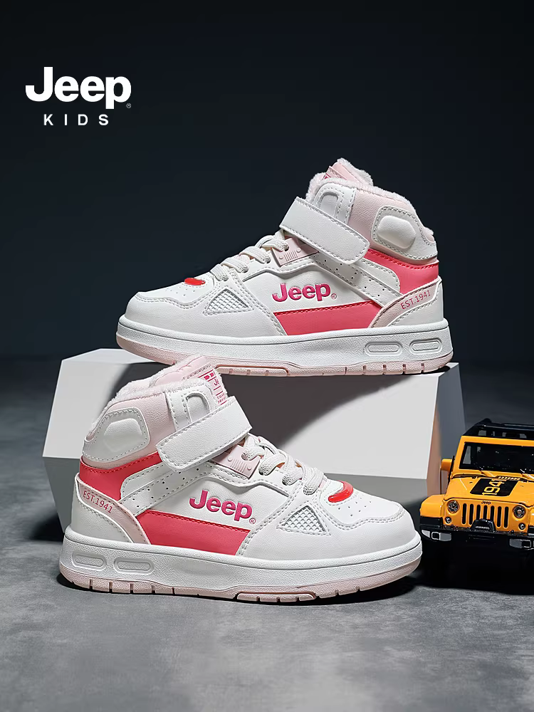 Giày trẻ em Jeep 2025 mùa đông mới đế mềm giày trẻ em nam thời trang giày cao cổ giày thể thao trẻ em