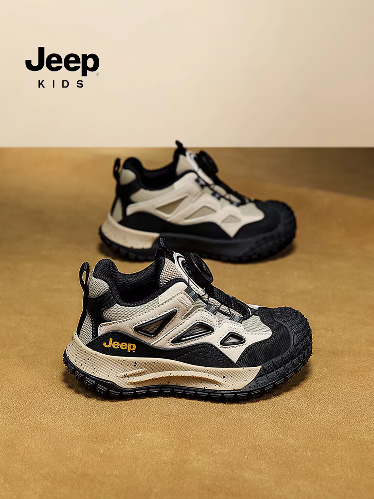 Giày trẻ em Jeep mùa thu đông 2024, chất liệu da mới, chống thấm nước, giày thể thao trẻ em, kiểu dáng thời trang.