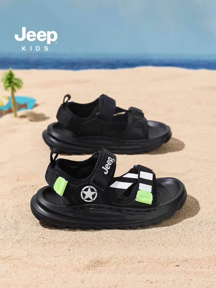 Dép trẻ em Jeep mùa hè chống trơn trượt dành cho bé trai, mẫu mới 2025, giày nước mùa hè, giày đi biển cho bé trai, giày đi sông