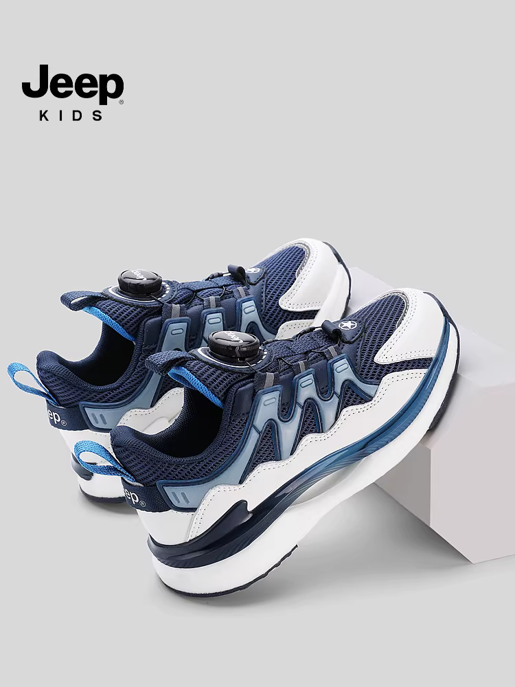 Giày thể thao trẻ em Jeep kiểu dáng mới năm 2025, đế mềm, thoáng khí, nhẹ, dành cho bé gái và bé trai.