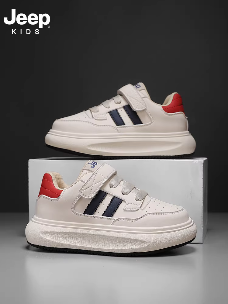 Giày thể thao trẻ em Jeep cho bé trai, giày trẻ em hình gấu trúc, kiểu mới xuân thu 2024, giày thể thao thông thường cho bé gái lớn, giày học sinh tiểu học