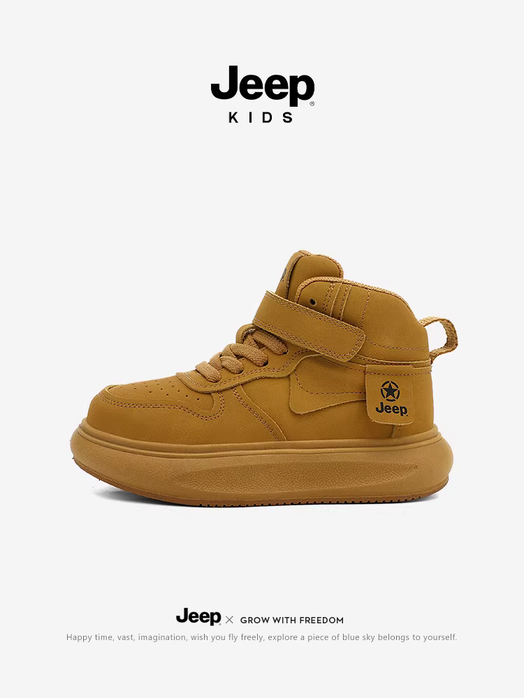 Giày trẻ em Jeep giày thể thao nam mùa đông 2025 giày trẻ em mới giày thể thao da nữ giày đế mềm cao cổ