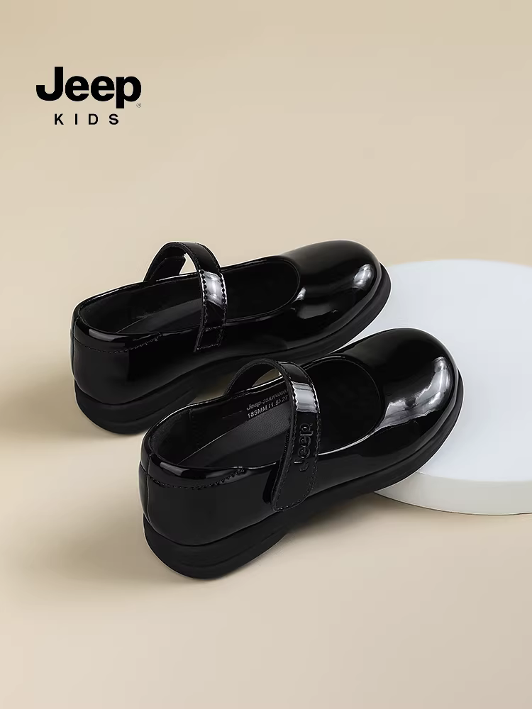 Giày da bé gái Jeep 2025 mẫu mới mùa thu, giày công chúa cho bé lớn, giày biểu diễn đế mềm chống trơn trượt