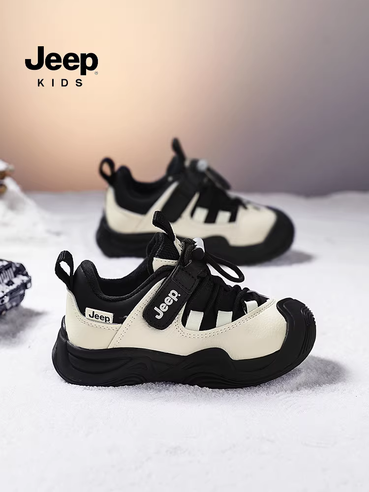 Giày thể thao đế mềm cho bé trai Jeep Giày chạy bộ thông thường lót lông cừu mùa đông dành cho bé gái Giày trẻ em mới 2025 nhẹ