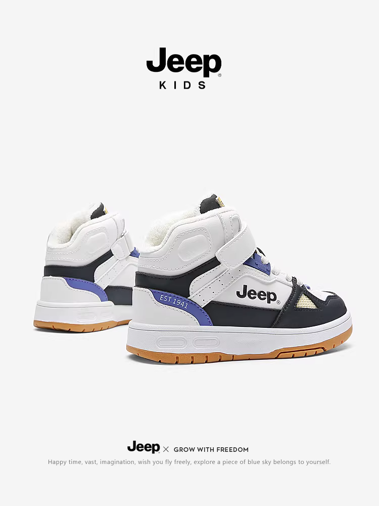 Giày trẻ em Jeep cho bé trai, giày thể thao đế mềm mùa thu, giày cao cổ mới 2025, giày bé gái, giày thể thao trẻ em.