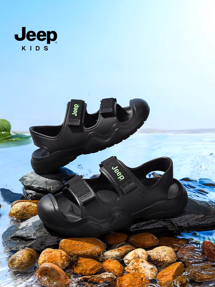 Dép sandal chống nước mùa hè cho bé trai, kiểu kín mũi, mẫu mới 2025, giày Shuoxi, dép trẻ em