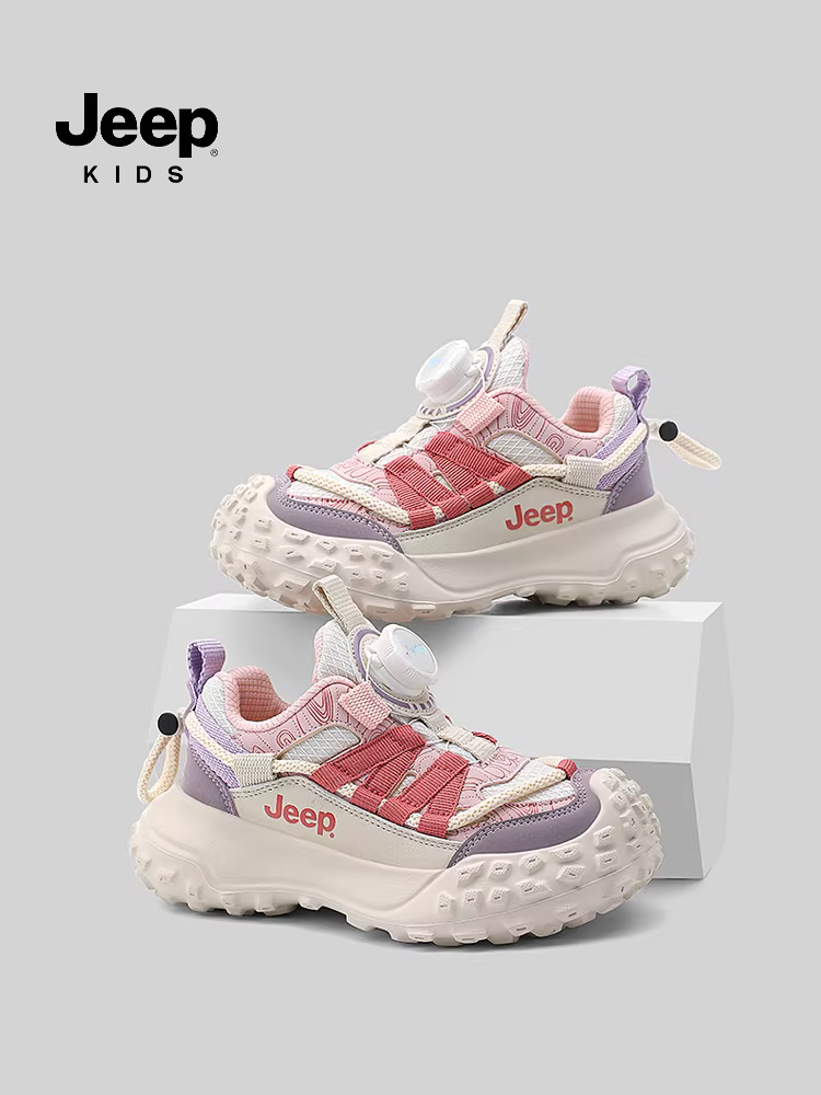 Giày trẻ em Jeep, giày thể thao nữ, giày mềm đế mềm thoáng khí kiểu dáng xoắn nút, giày bố nữ kiểu mới mùa thu 2025