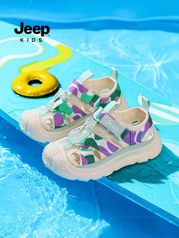 Giày sandal kín mũi cho bé trai, giày đi nước, giày thể thao thoáng khí mới, mẫu mùa hè 2024, giày đi suối cho trẻ em.