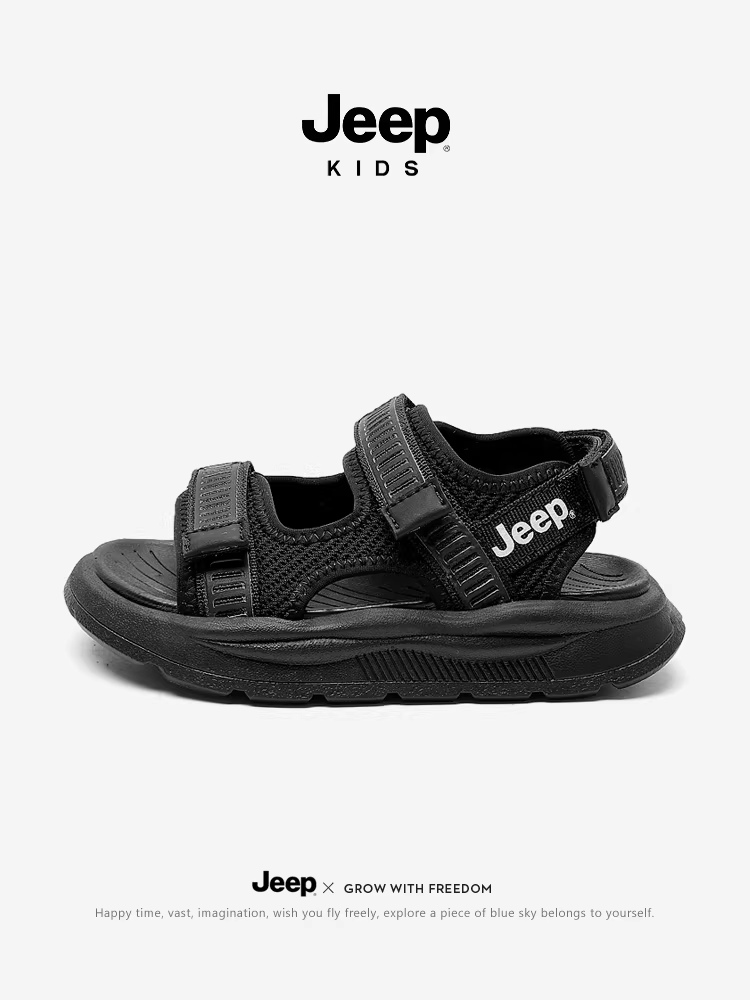 Dép trẻ em Jeep mùa hè 2025 kiểu mới, dép thể thao đi biển cho bé trai, kiểu dáng mùa hè, mũi hở, chống trơn trượt
