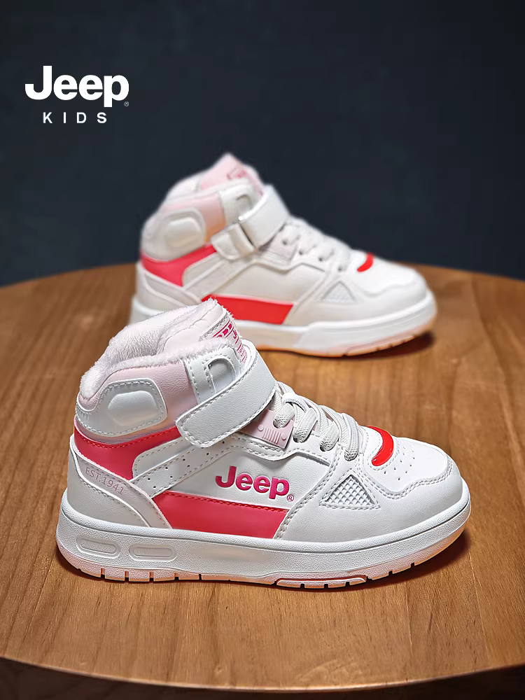Giày trẻ em Jeep 2025 mùa đông mới đế mềm giày trẻ em nam thời trang giày cao cổ giày thể thao trẻ em