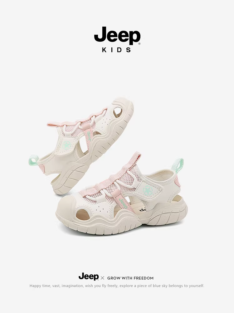 Giày trẻ em Jeep đế mềm, giày đi biển cho bé trai, giày trẻ tập đi, dép trẻ em mùa hè 2025 kiểu mới, mũi kín