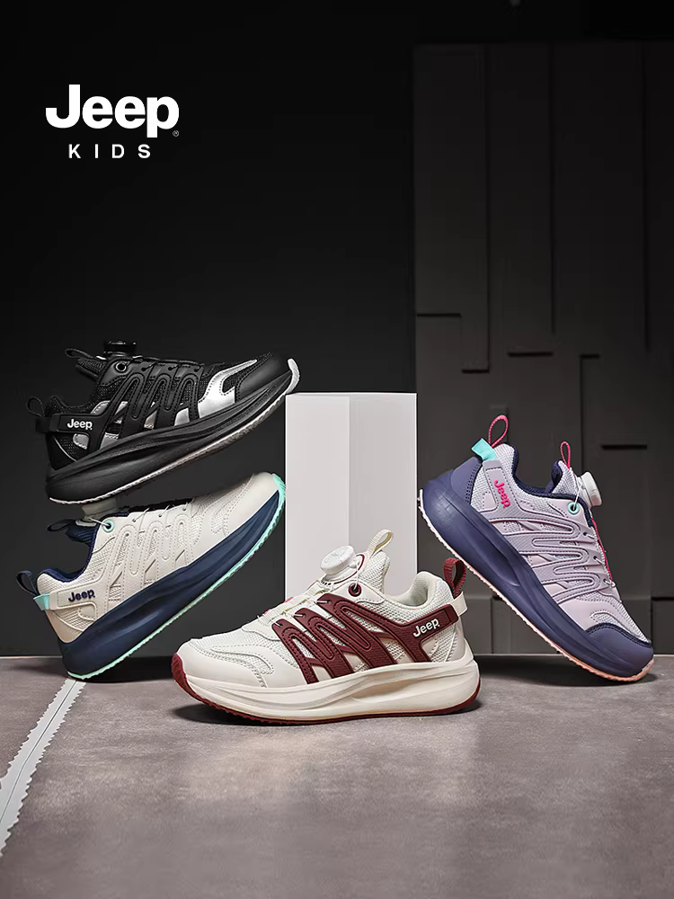 Giày thể thao nữ Jeep nhẹ, giày chạy bộ mùa thu cho bé gái, mẫu mới 2025, giày đi bộ ngoài trời, giày trẻ em