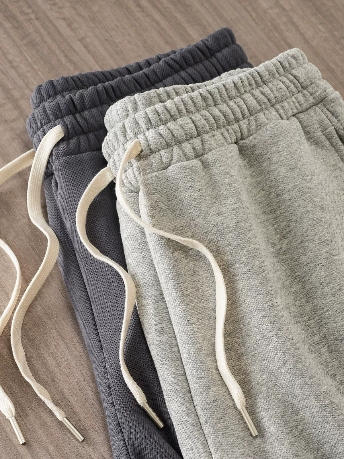 Quần jogger lót lông cừu OMZM dành cho nam, quần dày ấm mùa đông mới, quần thể thao dệt kim dáng rộng phong cách Mỹ.