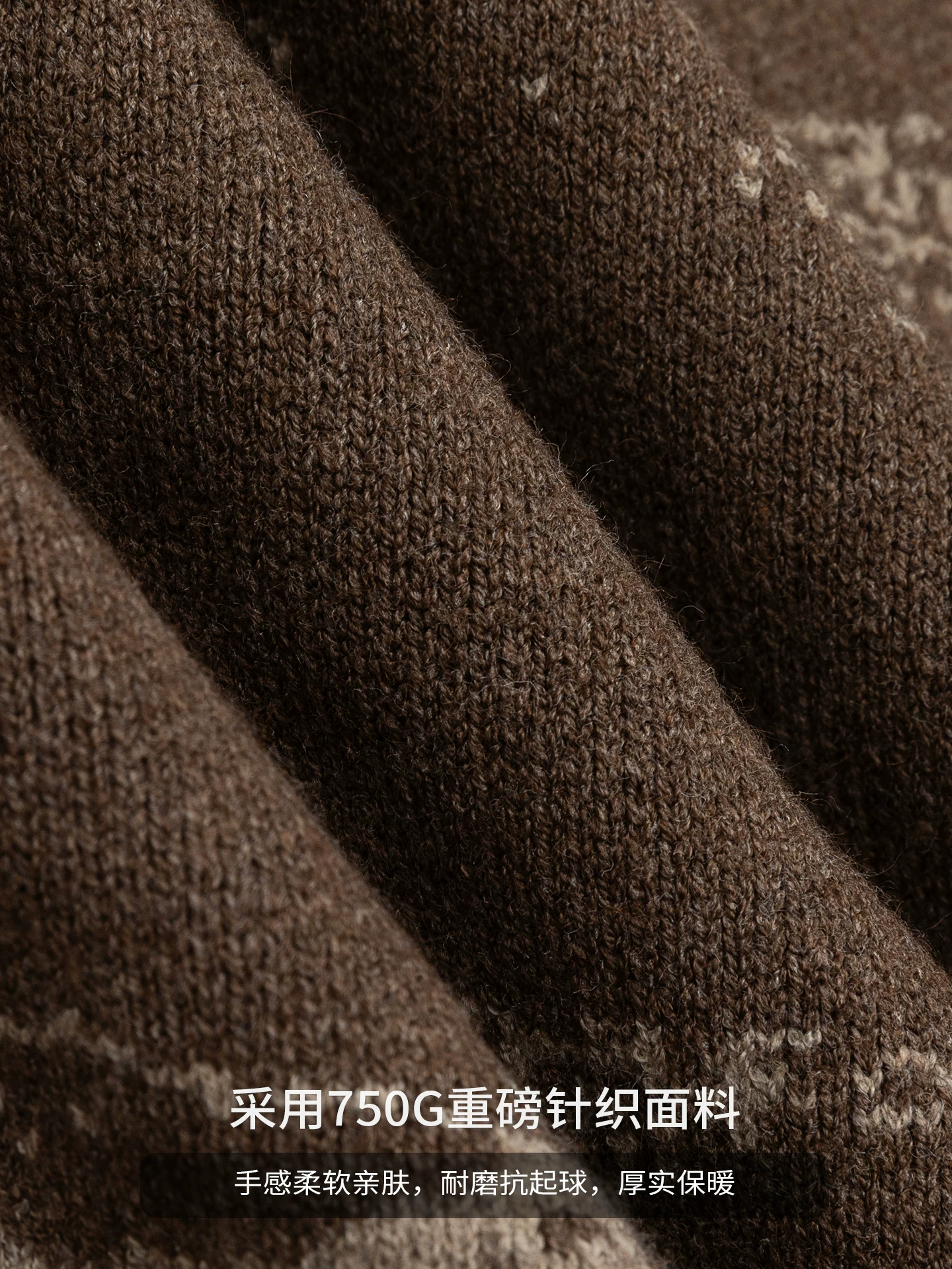 Áo len dệt kim có họa tiết OMZM dành cho nam, áo len cổ tròn in họa tiết cổ điển kiểu Mỹ nặng 750G mùa thu