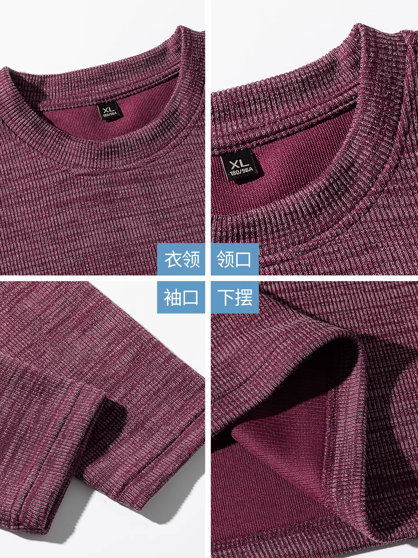 Áo thun nam OMZM kiểu Mỹ, chất liệu dày dặn, tay dài, mùa thu 2025, kiểu dáng đơn giản, rộng rãi, cổ tròn.