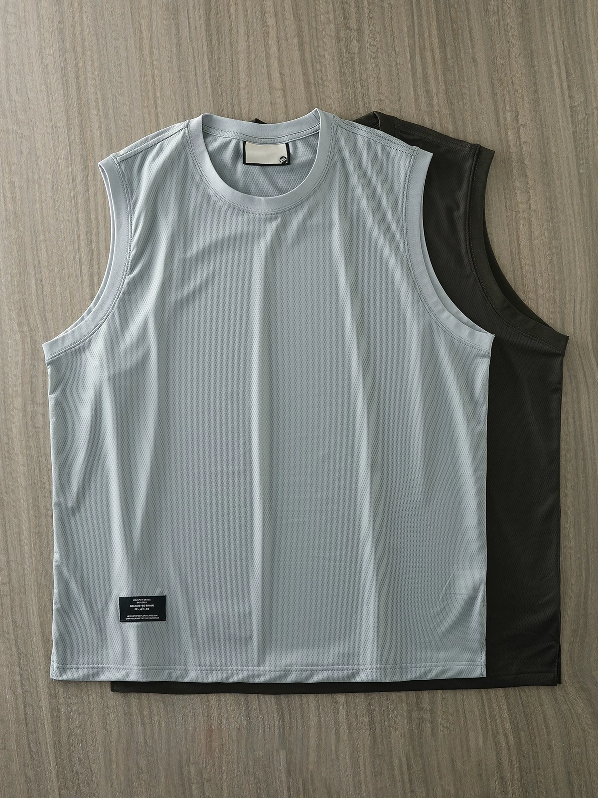 Áo ba lỗ lưới lụa đá kiểu Mỹ làm mát bằng nylon dành cho nam, áo thun không tay mỏng nhanh khô mùa hè, áo lót thể thao vượt rào