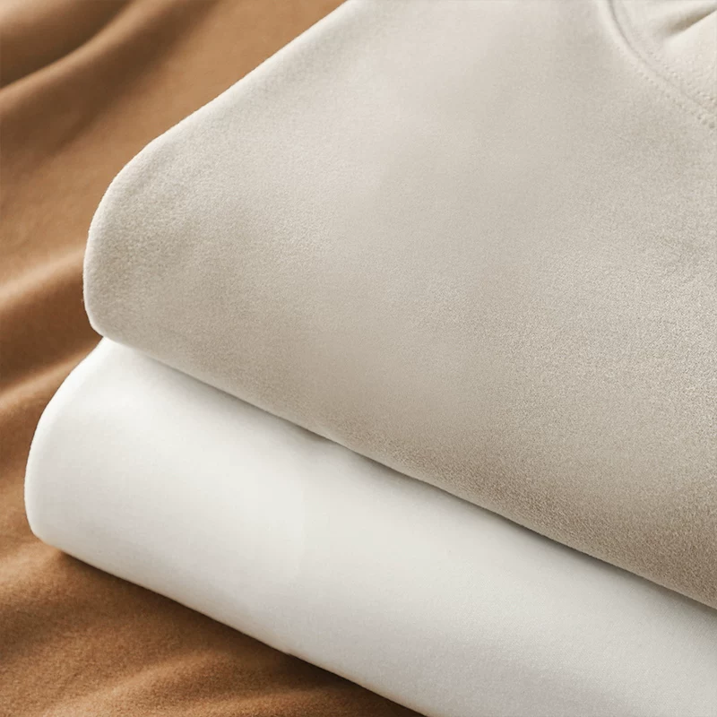 Áo thun dài tay hạng nặng 320G kiểu Mỹ dành cho nam, áo sơ mi cổ cao nửa cổ nhung Đức hai mặt mùa thu đông, áo nỉ cổ trung màu trơn dành cho nam.