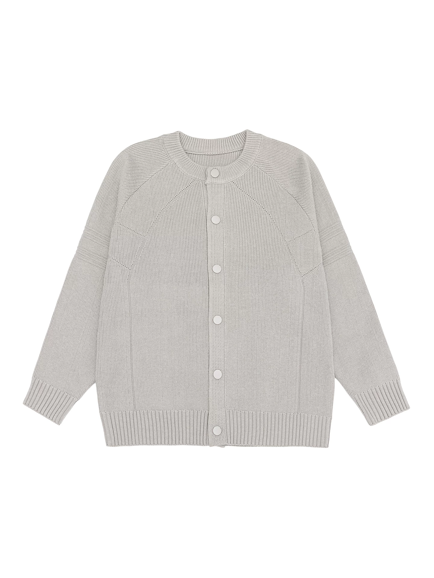 Áo len cardigan dày nặng OMZM930G dành cho nam, áo khoác dệt kim chắp vá tay raglan phong cách Mỹ mùa thu, áo len cổ tròn