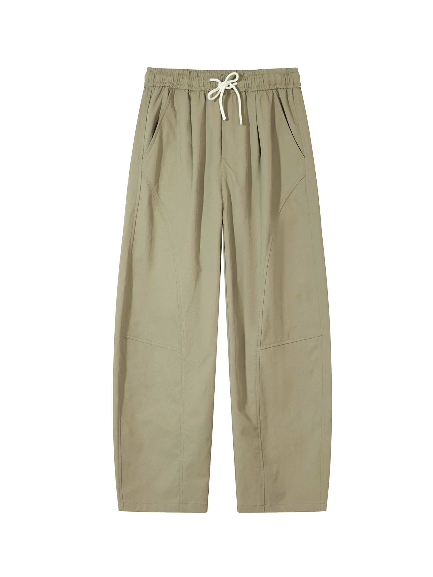 Quần cargo hạng nặng kiểu Mỹ OMZM dành cho nam, quần ống rộng dáng thẳng mùa thu, quần thể thao ống rộng kiểu scimitar, quần dài màu kaki