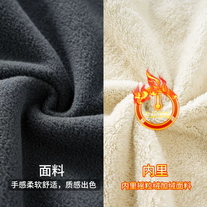 Áo vest nỉ dày kiểu Mỹ dành cho nam, mùa thu đông, dày dặn với lớp lông cừu, áo ấm có lớp lót bên trong.