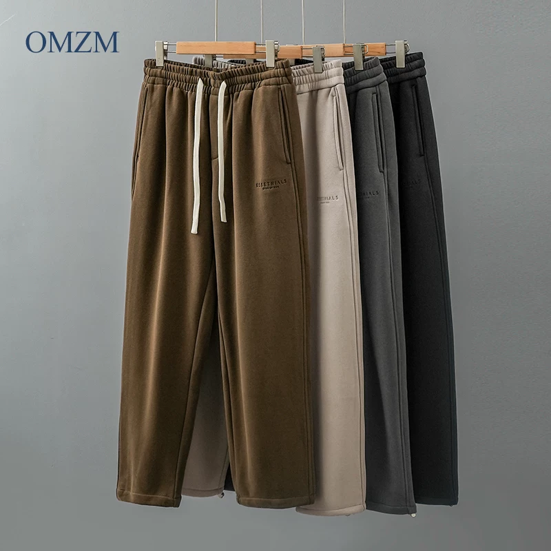 Quần jogger nam OMZM460G chất liệu nỉ dày dặn, kiểu dáng mới mùa đông 2024, quần thể thao rộng rãi, thoải mái.