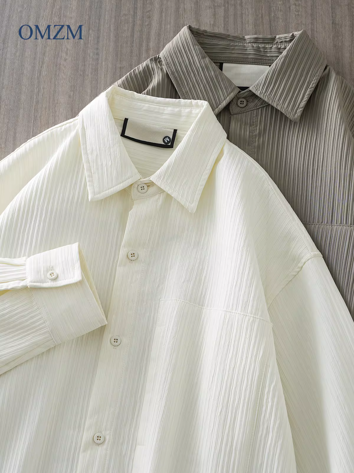 [Độ bền cao] Áo sơ mi dài tay nhẹ kiểu Mỹ dành cho nam, áo khoác công sở dáng rộng, phong cách giản dị, cao cấp mùa thu