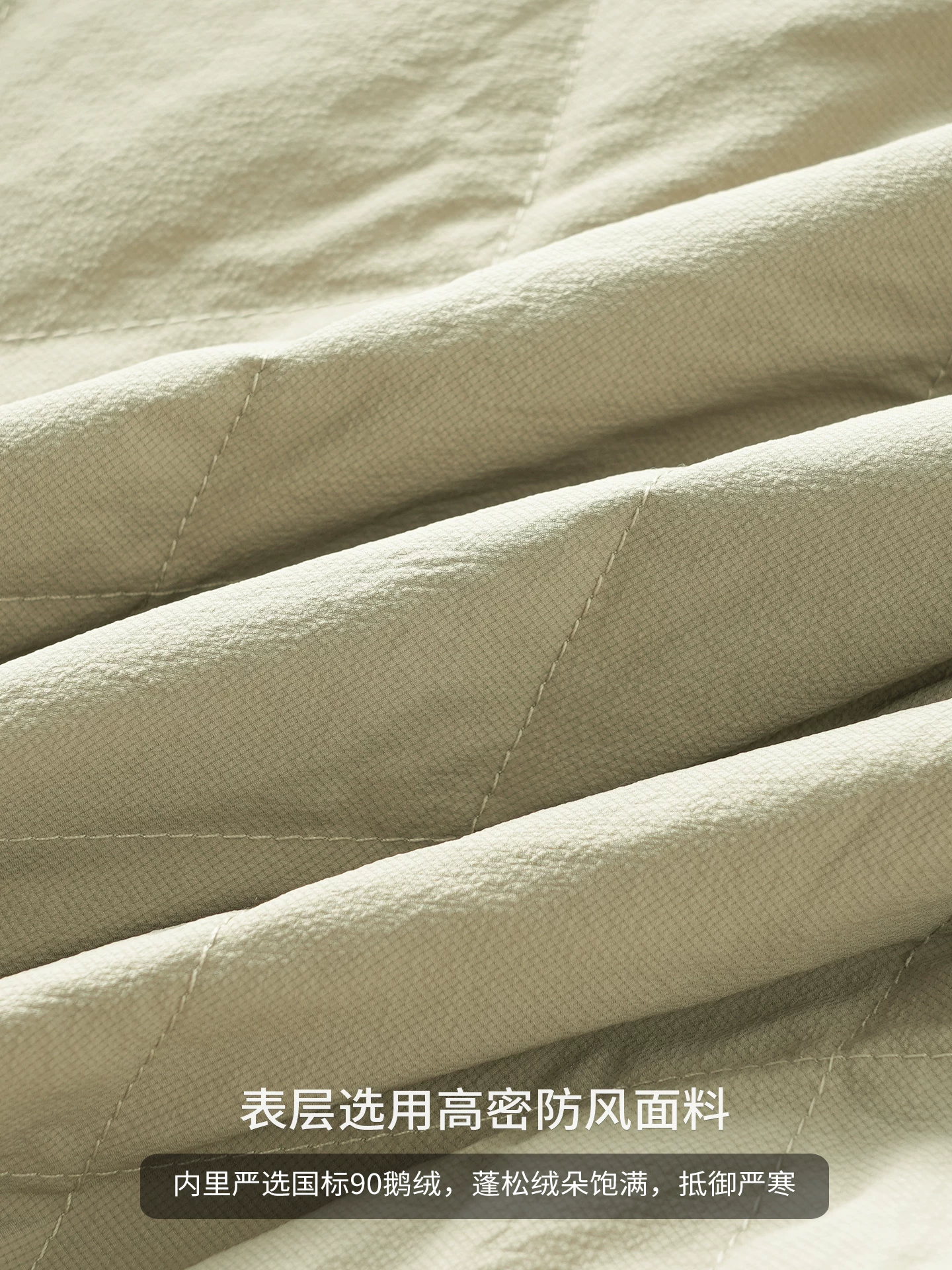 OMZM90 áo khoác lông vũ nam mùa đông phong cách Nhật Bản cổ điển lót lông cừu ấm áp áo khoác cotton nhẹ cổ tròn áo khoác
