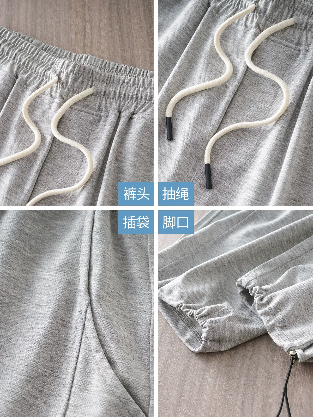 Quần thể thao vải lụa băng kiểu Mỹ OMZM dành cho nam, quần thể thao mỏng nhanh khô mùa hè, quần dài dáng rộng có dây rút, quần dài thường ngày