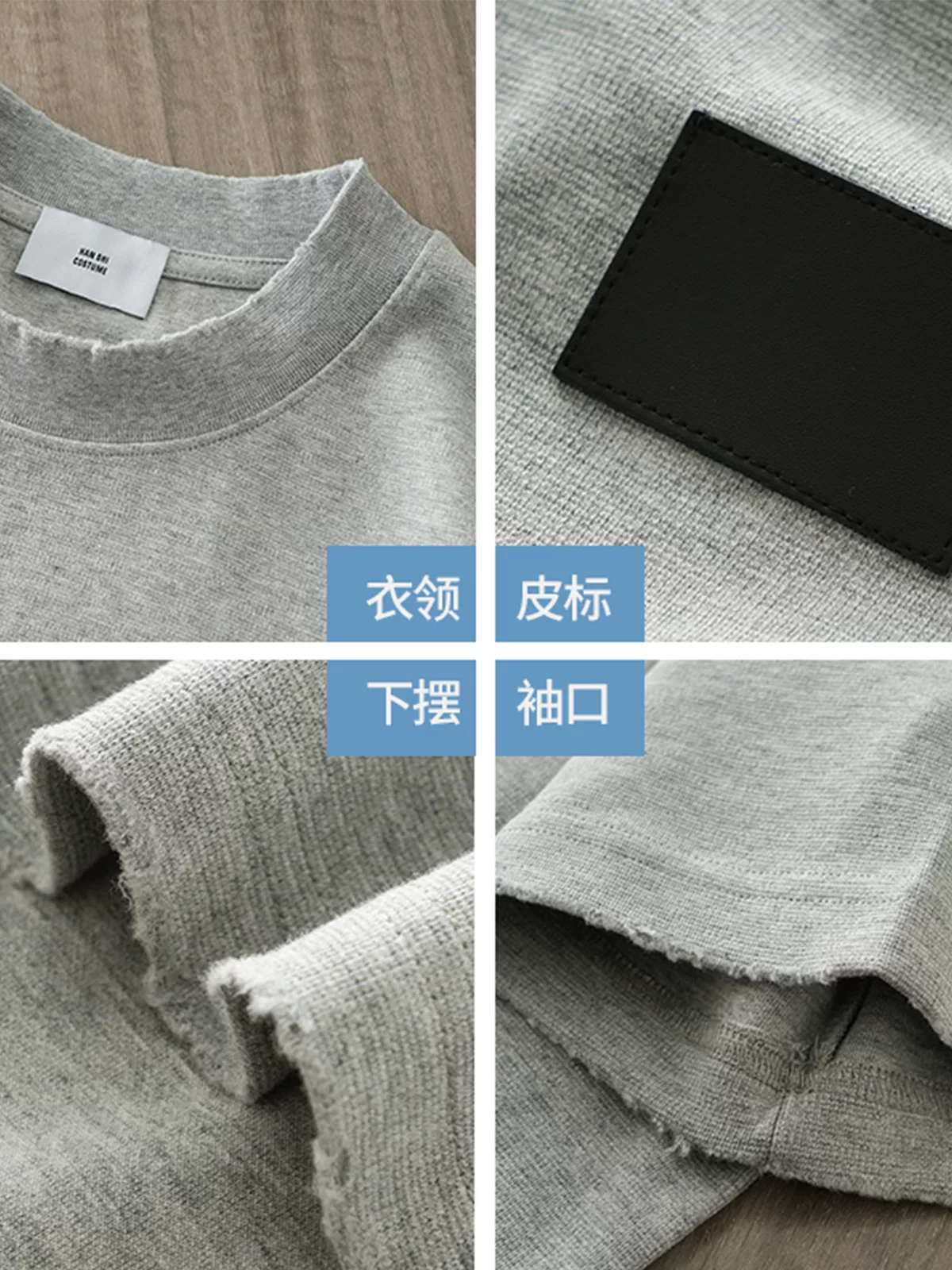 Áo thun ngắn tay cổ tròn kiểu Mỹ 400G dành cho nam, áo thun cổ tròn mùa hè, áo nửa tay màu trơn cổ điển, kiểu dáng cũ kỹ.