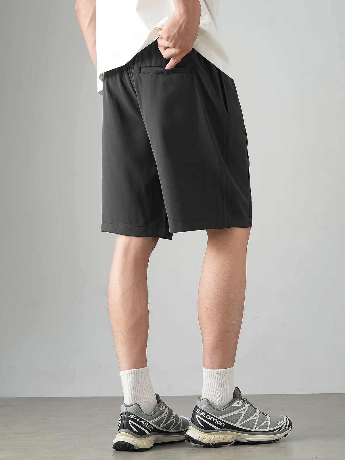 Quần short lụa làm mát công nghệ OMZM dành cho nam, quần short thể thao mỏng nhanh khô mùa hè, quần short bóng rổ thẳng rộng.