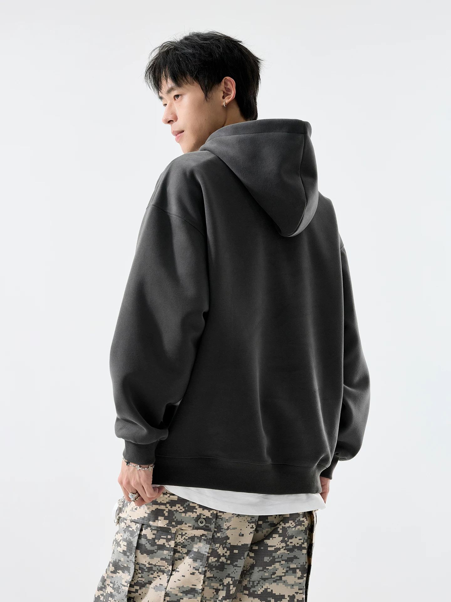Áo hoodie nam OMZM450G chất liệu dày dặn, kiểu dáng mùa thu phong cách đường phố Mỹ, thêu họa tiết, tay áo dài, dáng rộng, kiểu áo khoác oversized