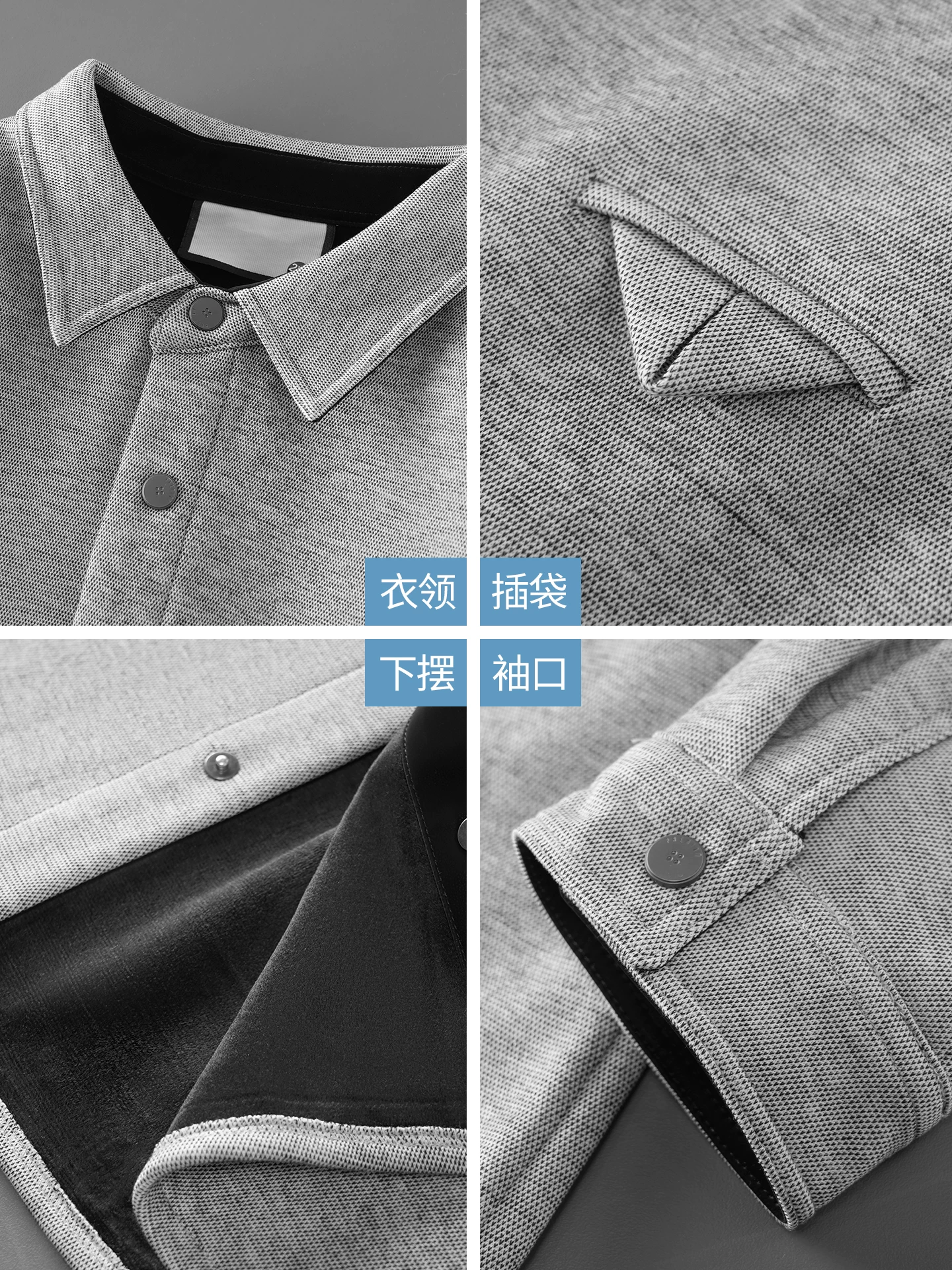 Áo cardigan có cổ lót lông cừu OMZM dành cho nam, áo sơ mi dày dặn giữ ấm mùa đông, áo khoác lông cừu sherpa kiểu dáng gọn gàng phong cách Nhật Bản