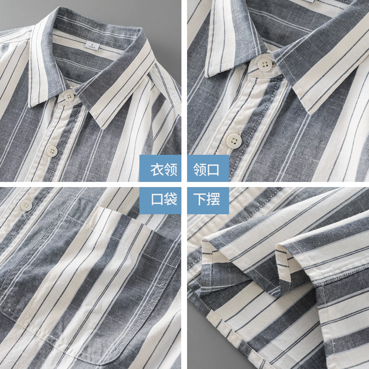 Áo sơ mi sọc kiểu Mỹ OMZM dành cho nam, mùa thu đông, phong cách tiền cổ, áo sơ mi dài tay dáng rộng cổ điển, áo khoác sơ mi cao cấp.