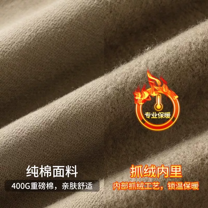 Áo len cổ lọ lót lông OMZM400G Henry dành cho nam, áo len dày giữ ấm mùa thu đông, áo dài tay cổ điển kiểu Mỹ.